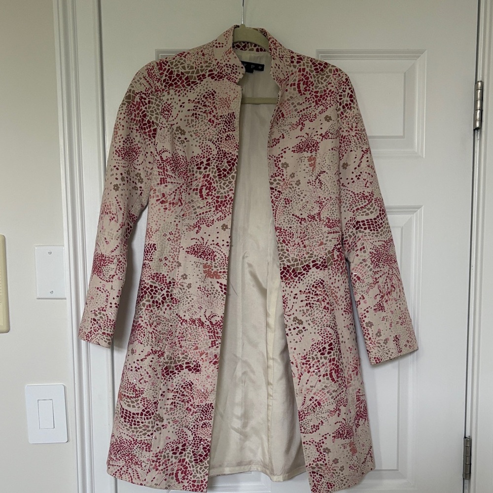 Hype Red and Cream Patterned Blazer/Jacker